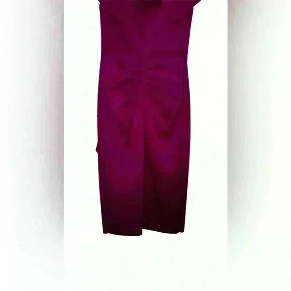 Xscape Waterfall Off The Shoulder Ruffle Formal Dress Purple Sz 4 (D197) - Picture 7 of 11